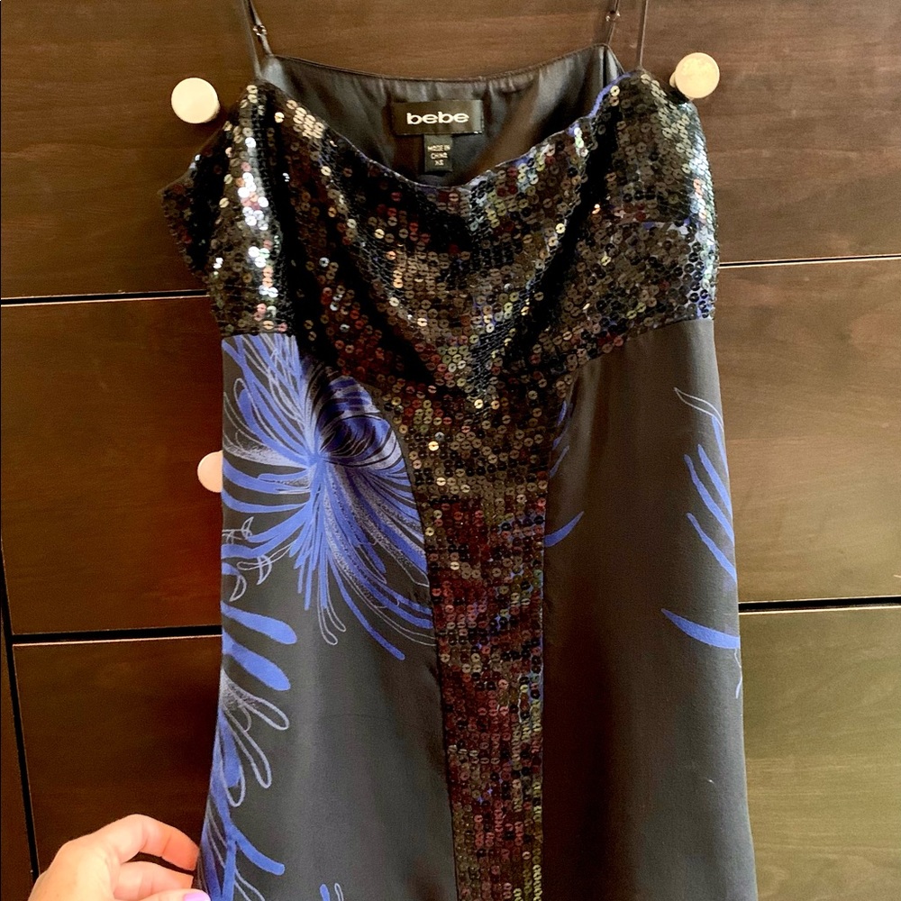 Bebe sequin dress top